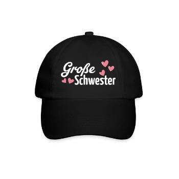 große Schwester - Baseball Cap - black/black - Front