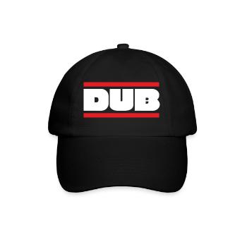 DUB Bold Wordmark with Red Bars - Baseball Cap - black/black - Front