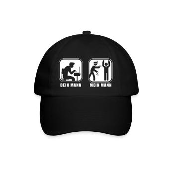 Dein Mann Mein Mann - Baseballkappe - Schwarz/Schwarz - Vorne