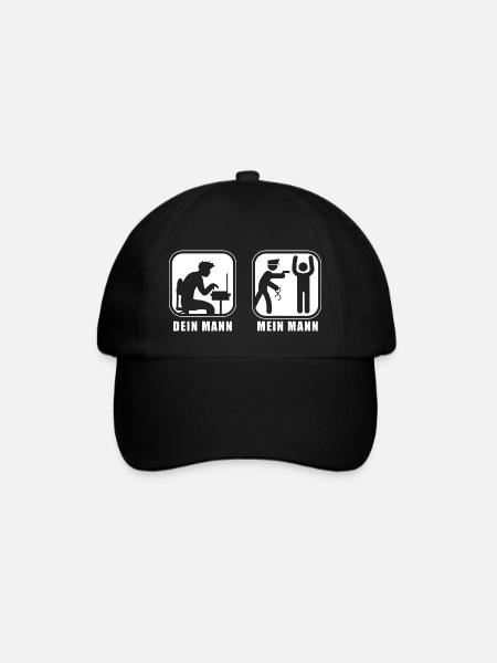 Dein Mann Mein Mann - Baseballkappe - Schwarz/Schwarz