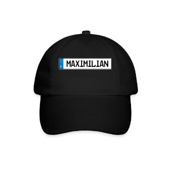 Maximilian name tag gift - Baseball Cap - black/black - Front