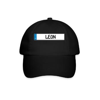 Leon cadeau plaque - Casquette classique - noir/noir - Devant