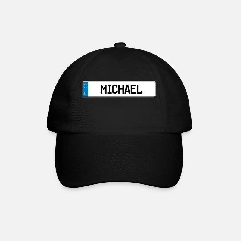 Michadel name tag gift - Baseball Cap - black/black