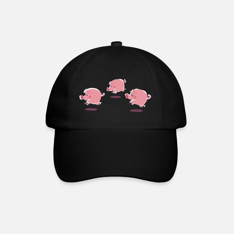 petits cochons - Casquette classique - noir/noir