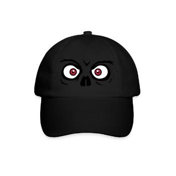 look horror halloween scary boese face head - Baseball Cap - black/black - Front