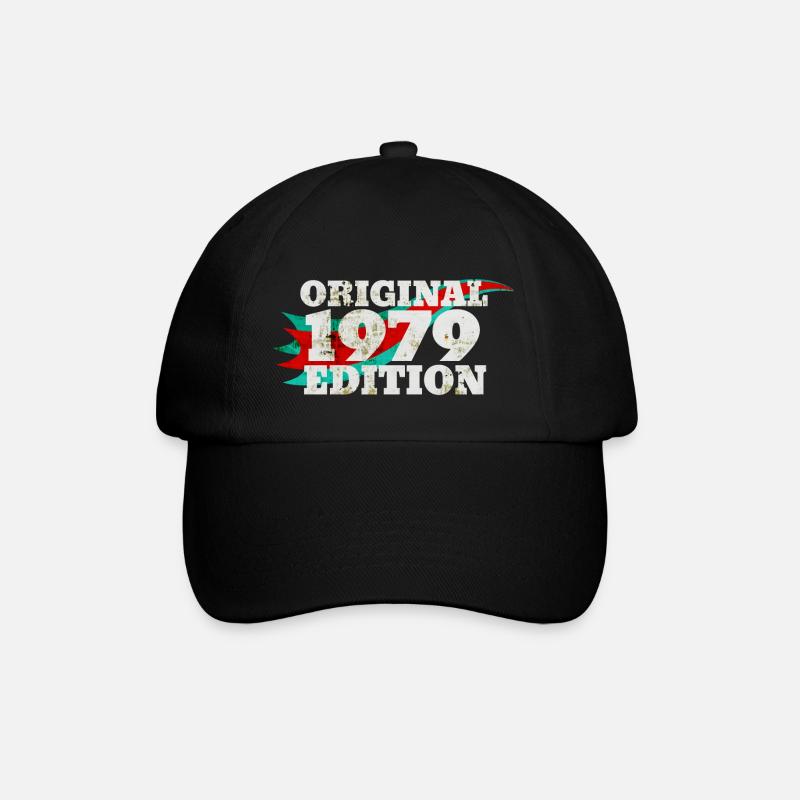 1979 Geburtsjahr - Baseballkappe - Schwarz/Schwarz