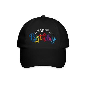 Birthday years gift happy birthday honor day - Baseball Cap - black/black - Front