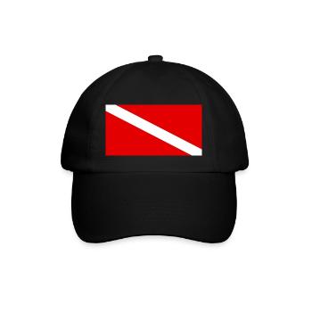 Diver Flag Diving Flag - Baseball Cap - black/black - Front