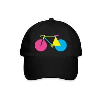 Bicycle art racing bike - Baseball Cap - black/black - Front