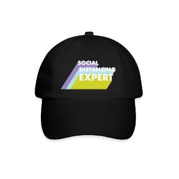 Social distancing expert - Baseball Cap - black/black - Front