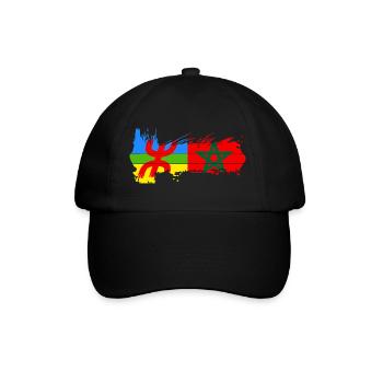 Amazigh Marokko - Baseballkappe - Schwarz/Schwarz - Vorne