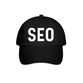 SEO - SEO MANAGER - SEO EXPERT - Baseballkappe - Schwarz/Schwarz - Vorne