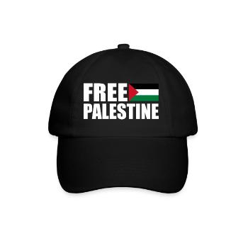 Free palestine - Baseballkappe - Schwarz/Schwarz - Vorne