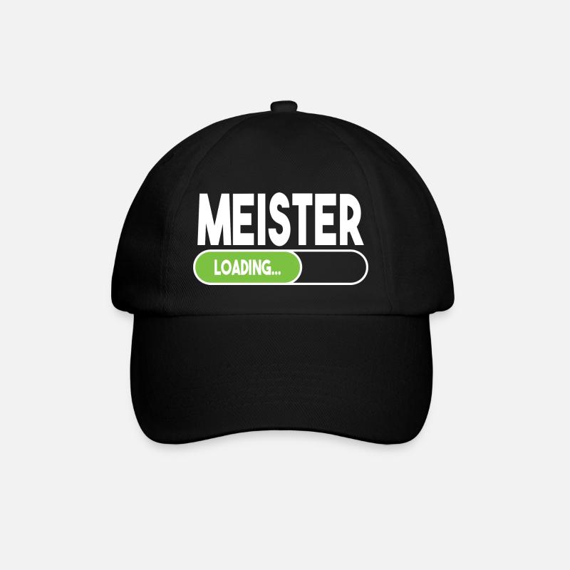 Meister Schule Ladebalken Loading Abschluss Anfang - Baseballkappe - Schwarz/Schwarz