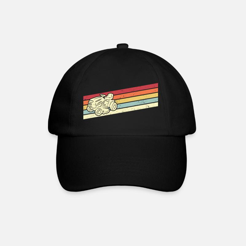 Rasenmäher Rasentraktor Aufsitzmäher Rasen mähen - Baseballkappe - Schwarz/Schwarz