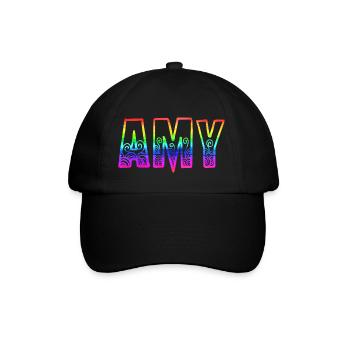amy rs rainbow - Baseball Cap - black/black - Front