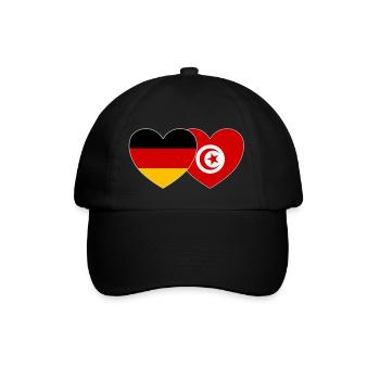 Allemagne Tunisie Drapeau Coeur - Casquette classique - noir/noir - Devant