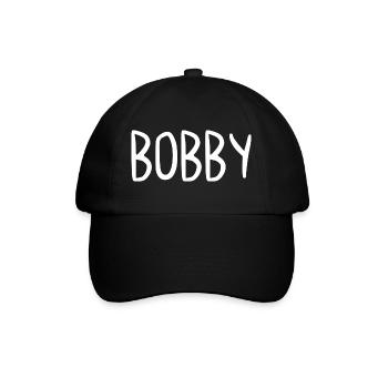 Bobby Nom personnalisé Police Texte Anniversaire - Casquette classique - noir/noir - Devant