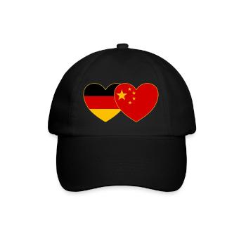 Allemagne Chine Drapeau Cœur - Casquette classique - noir/noir - Devant
