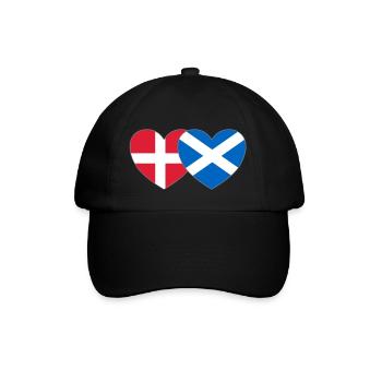 Denmark Scotland Flag Heart - Baseball Cap - black/black - Front