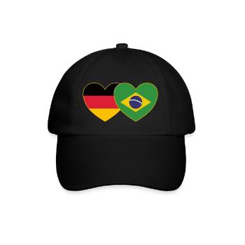 Brésil Allemagne Flag Heart - Casquette classique - noir/noir - Devant