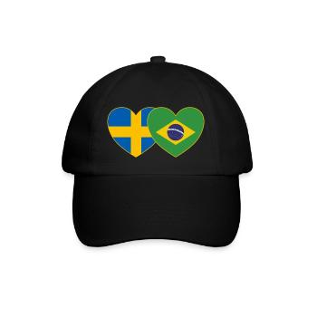 Suède Brésil Drapeau Cœur - Casquette classique - noir/noir - Devant