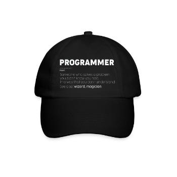 Programmeur Noun Drôle Codeur Humour Nerd - Casquette classique - noir/noir - Devant