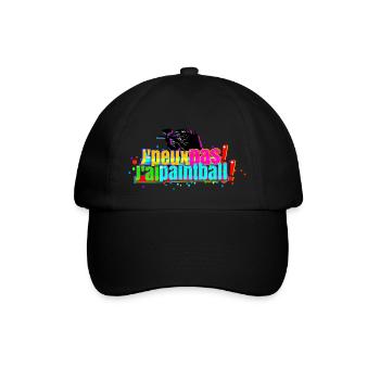 J'peux pas j'ai paintball - Casquette classique - noir/noir - Devant
