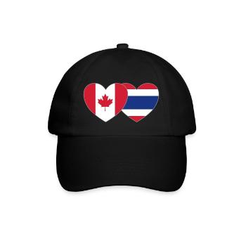Canada Thailand Flag Heart - Baseball Cap - black/black - Front