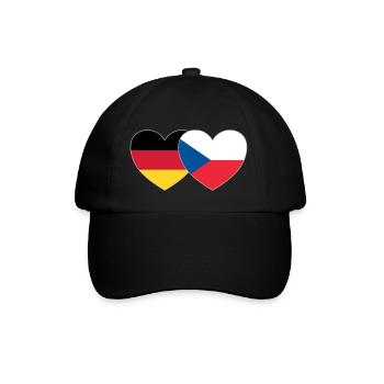 Allemagne République tchèque Flag Heart - Casquette classique - noir/noir - Devant
