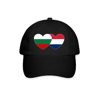 Bulgarie Hollande Drapeau Cœur - Casquette classique - noir/noir - Devant
