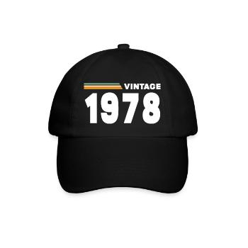 1978 vintage - Baseball Cap - black/black - Front