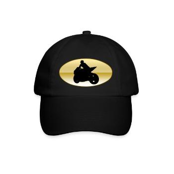 Motocyclette - Casquette classique - noir/noir - Devant