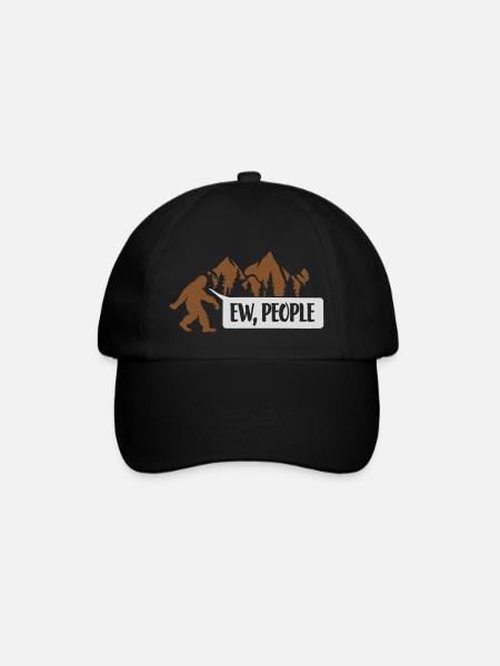 Zitat ew people Bigfoot - Baseballkappe - Schwarz/Schwarz