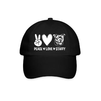 American Staffordshire Bull Terrier Staffy Dog - Baseball Cap - black/black - Front