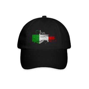 italy italian rome europe italia italija milan - Baseball Cap - black/black - Front