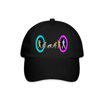 Evolution through portals - Baseball Cap - black/black - Front