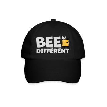 bee different saying quote - Baseball Cap - black/black - Front