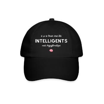 vous êtes intelligents mais asymptomatique - Casquette classique - noir/noir - Devant