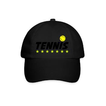 tennis 01 - Baseballkappe - Schwarz/Schwarz - Vorne