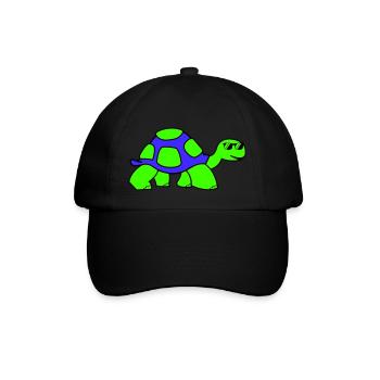 cool turtle - Baseballkappe - Schwarz/Schwarz - Vorne
