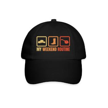 Ma routine du week-end - Casquette classique - noir/noir - Devant