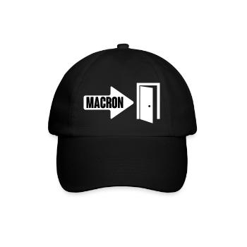 Macron la porte - Casquette classique - noir/noir - Devant