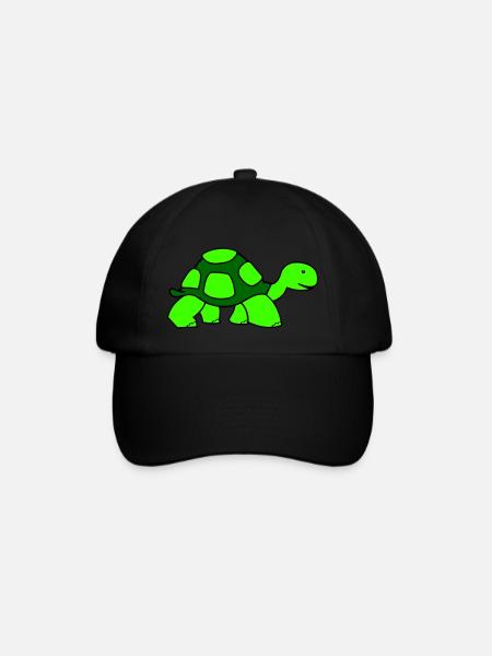 turtle - Baseballkappe - Schwarz/Schwarz