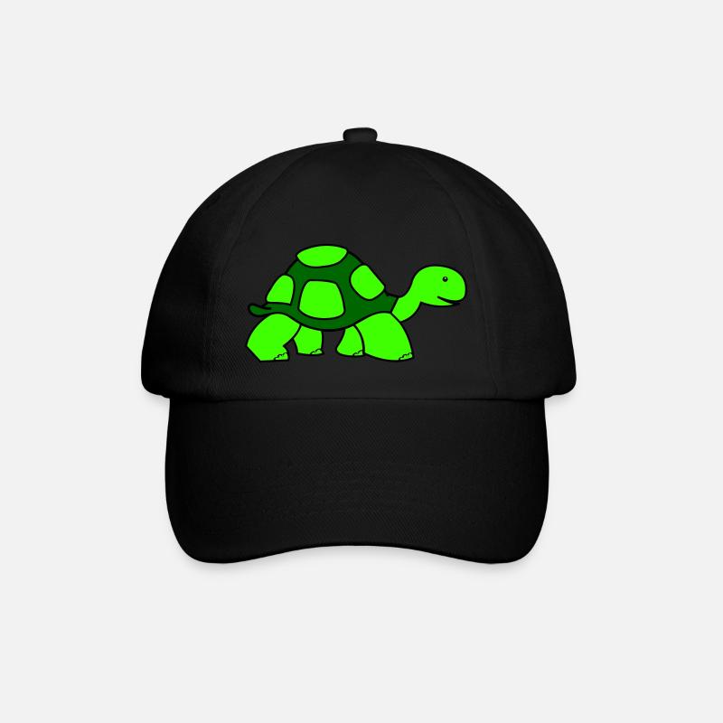 turtle - Baseballkappe - Schwarz/Schwarz