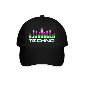 Musique techno - Casquette classique - noir/noir - Devant
