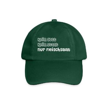 no god, no state, just meat salad - Baseball Cap - bottle green - Front
