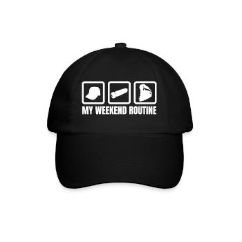 My weekend routine - Baseball Cap - black/black - Front