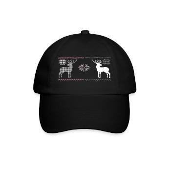 Noël, Renne - Casquette classique - noir/noir - Devant