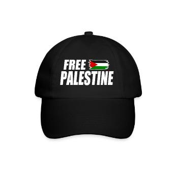 Free palestine - Baseballkappe - Schwarz/Schwarz - Vorne